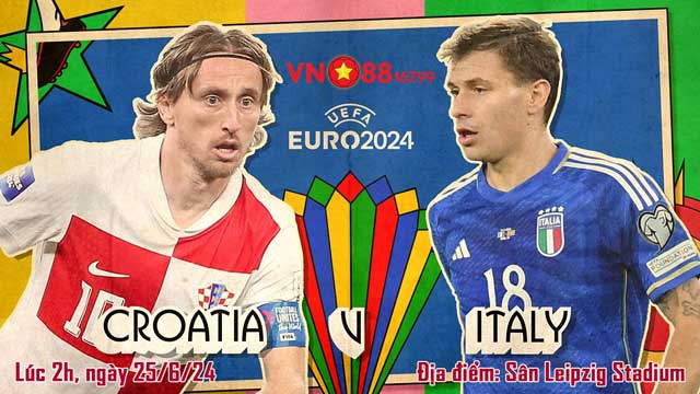 Croatia vs Italy (2h, 25/6) Bảng B - Euro 2024