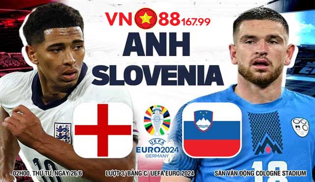 Nhận định trận đấu Anh vs Slovenia, lượt 3, bảng C của Euro 2024